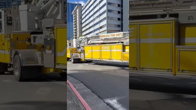 Hounlulu fire department ladder 2+Federal Q and Airhorn response