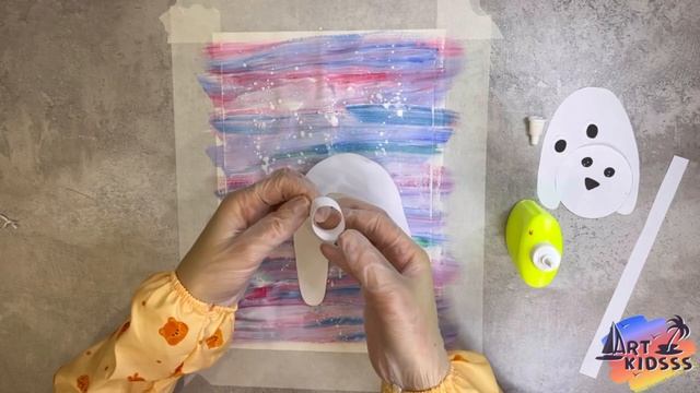 Рисование с детьми. Белый мишка