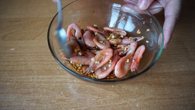 Как Жарить Креветки в Соусе с Чесноком???♨