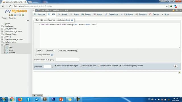 PHPMYADMIN | How to create view in mysql PHPMYADMIN?