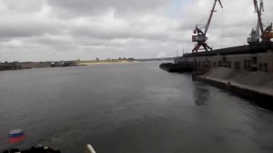 Погрузка баржи. Речпорт Томск.