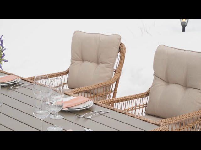 "Isabella" плетеный набор мебели из искусственного ротанга. Стильная терраса
