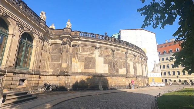 Walking in the Royal Palace of Dresden City Germany|| The great King Johann Statue near Elbe river смотреть онлайн