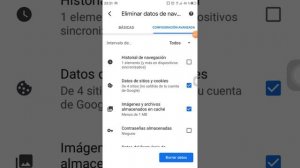 Borrar Cookies y cache en telefono celular google chrome