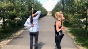 Скандинавская ходьба. Заминка