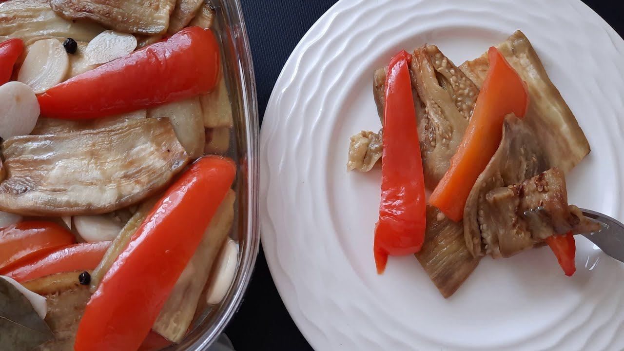 Закуска  МАРИНОВАННЫЕ БАКЛАЖАНЫ . Оторваться невозможно.