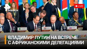 Саммит Россия - Африка 2023: Владимир Путин на встрече с делегациями. Прямая трансляция