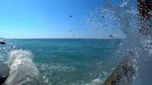 Море. Волны. Якорная Щель (Сочи) / Sea. Waves. Anchor Gap (Sochi Russia)