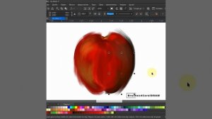 CorelDraw how to do Paint Apple, use Brushes   como pintar manzanas TUTORIALS , ARTISTC MEDIA