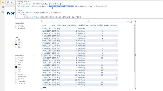 Find Weekday & Weekend Day Numbers Within Months - Advanced DAX [2023 Update]