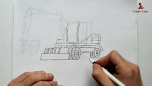 Как нарисовать Экскаватор поэтапно (Ehedov Elnur)How to Draw an Excavator Easy Step by Step