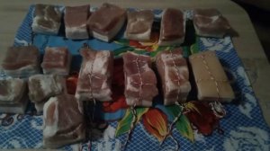 Сало холодного копчения. cold smoked bacon.