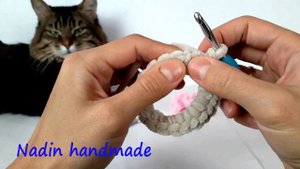 Резинка для волос крючком. Резинка для волос своими руками. #резинкадляволос