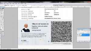 Covid 19 vaccine Certificate Id Card Size Print in Photoshop 7.0
