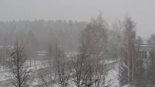 Сильный снегопад на севере Московской области, город Дубна (часть 2) 13.12.2014 смотреть онлайн