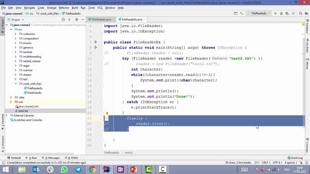 Java - получи чёрный пояс! 3. Try with resources смотреть онлайн