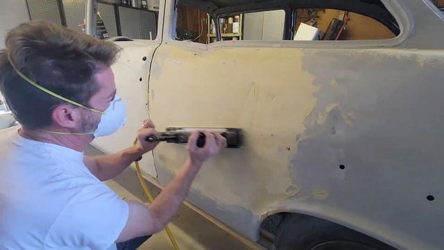 E72 Straightening a Fender with Studs, Filler & Lots of Sanding! 1956 Chevy Bel Air Restoration смотреть онлайн
