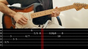 Pink Floyd - Shine On You Crazy Diamond solo (Guitar lesson with tab)