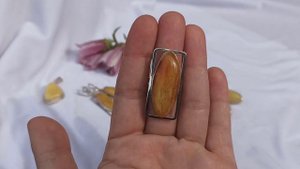 Серебряные украшения с янтарем (14)