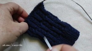как я вяжу на 2 спицах с леской длиной 40 см