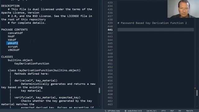 Python Basics Tutorial Cryptography Password Based Key Derivation Function || Data Encryption