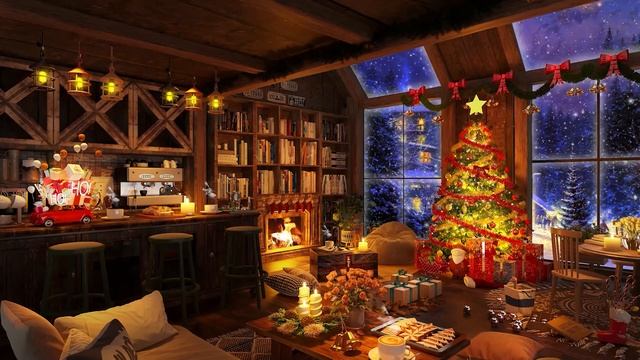 Christmas Coffee Shop Ambience - Smooth Piano Jazz Music for Relaxing, Studying and Working смотреть онлайн