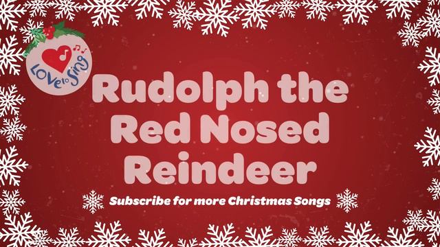 Rudolph the Red Nosed Reindeer Song 🦌 Christmas Song with Sing Along Lyrics 🎅 смотреть онлайн