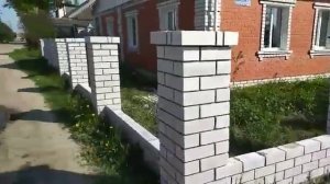 Красивый забор из силикатного кирпича ???