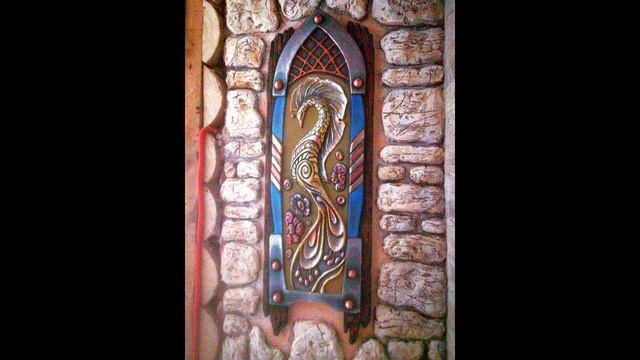 оформление гостевого дома внутри , скульптуры из арт бетона. зона барбекю, работа Шлыкова Серге смотреть онлайн