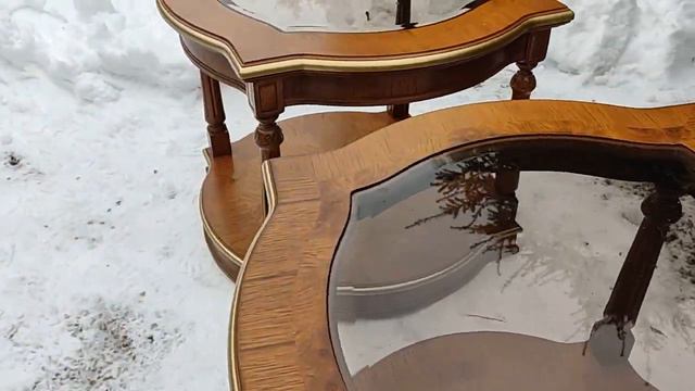 Винтажный Журнальный / Кофейный Стол, Интарсия, Европа. смотреть онлайн