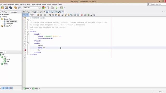 Hola Mundo PHP y NetBeans смотреть онлайн