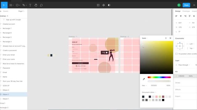 Create Login & Signup UI Design from Figma | Figma Tutorial | 2022 | UI UX | Creative Graphic