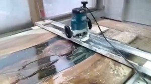 Калибровка столешницы с эпоксидной смолой