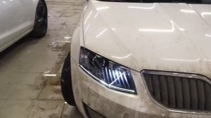 Skoda Octavia a7 замена линз bi-led