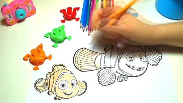 РАСКРАСКИ! Раскрашиваем картинки для детей из мультфильмов Приключение Немо смотреть онлайн