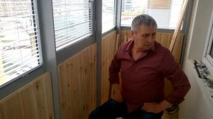 балкон обшит вагонкой