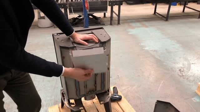 печь камин HWAM / WIKING подключение дымохода верхнее или заднее смотреть онлайн