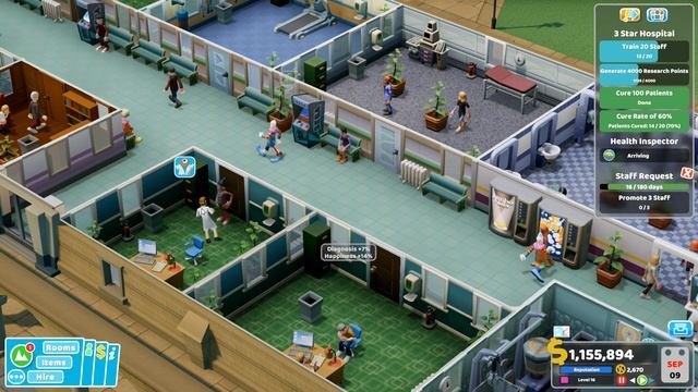 Two Point Hospital bug (stuck patient) смотреть онлайн