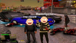 Chestnyy and Faster fight protiv nishebrodov | GRAND RP 02