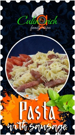 Pasta with sausage - right recipe from «Culinarich»