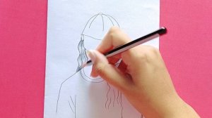 How to draw Hidden face - step by step || Pencil Sketch for beginners || Girl drawing easy