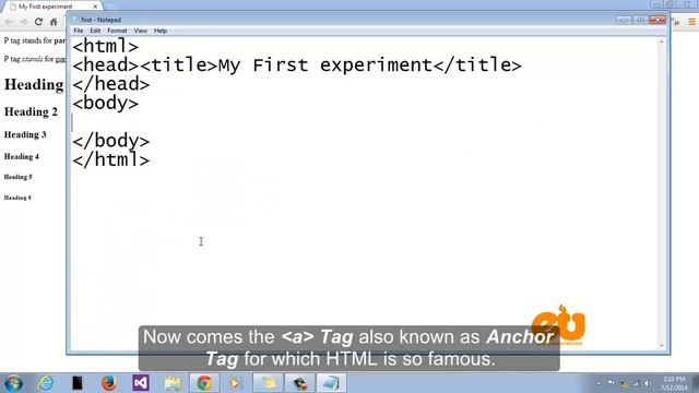 Learn HTML in a day- Session3- HTML Heading Tag, Line break tag, Anchor Tag, Image tag