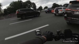 Benelli 502c,DJI Osmo Action and MT Street fighter helmet at SLEX,no xtra mic [internal mic  only]