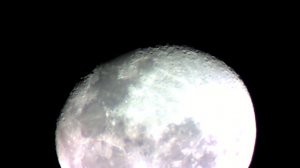 Moon in my BRESSER Classic 70/350 Refractor Telescope