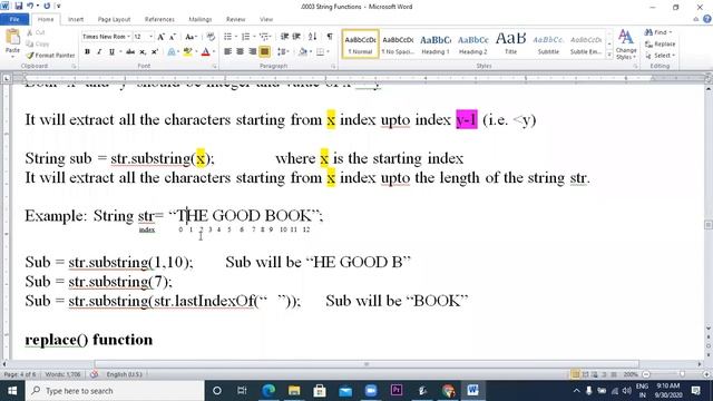 Substring Function in java explained by Akash Sir CMS