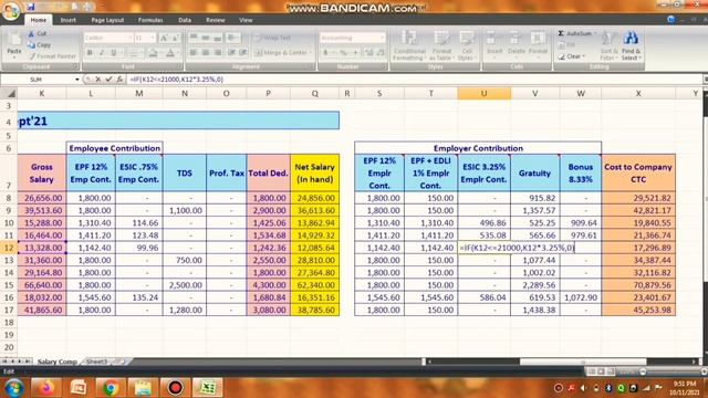 Cost to Company | CTC | Payroll in Excel | Payroll Processing - Part 2 #payroll #readytogetupdate