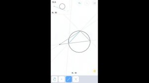 Euclidea - 13. Nu (Ню) - 13.5 - Касательная к окружности - 4 Stars