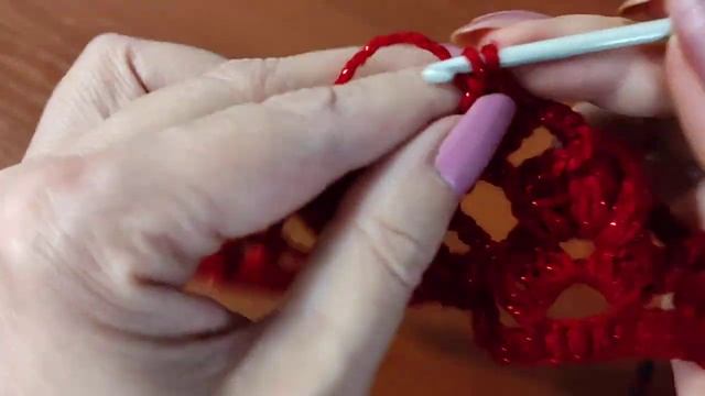 ШАРФ АЖУРНЫЙ  с петлей, крючком.  Шарфик для начинающих.