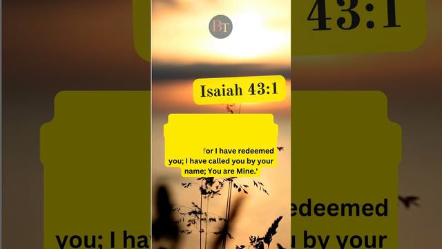 The Power of God's Redemption | Isaiah 43:1 (NASB)