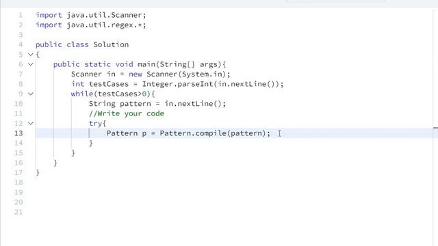 #18 pattern syntax checker hackerrank solution in java - Java _ Hackerrank Java